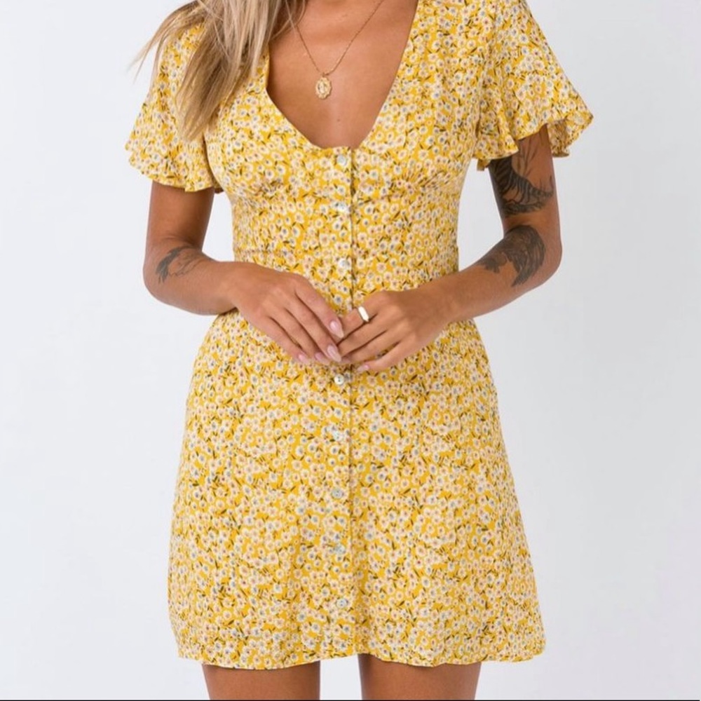 NWT Princess Polly yellow sundress
